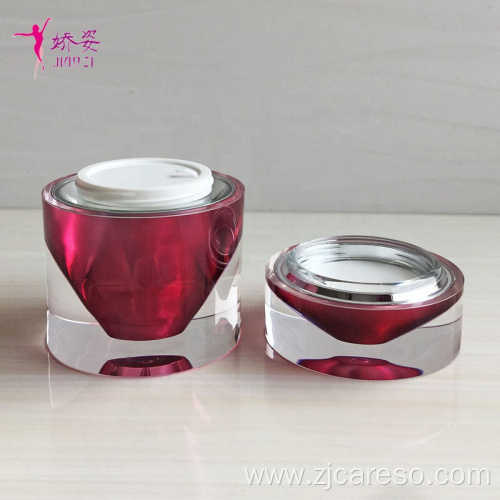 Jewel Shape Elegant Acrylic Cosmetic Packaging Plastic Jar